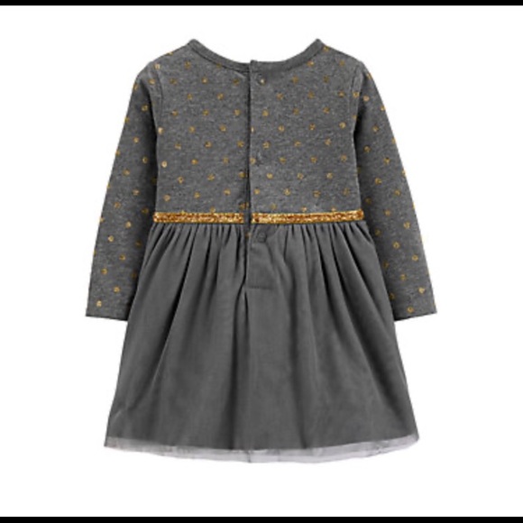 New Carter’s Glitter Polka Dot Dress Set - Picture 3 of 6